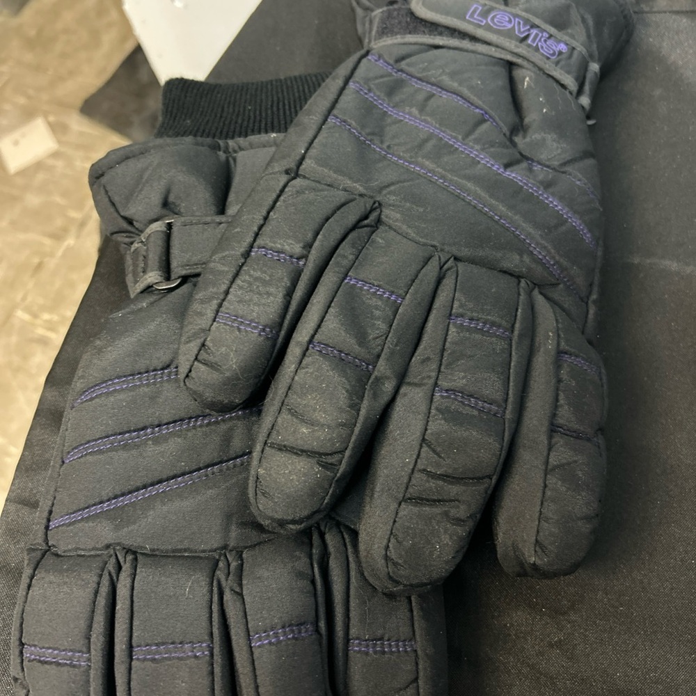 Levi's Black and Purple Men's Gloves
